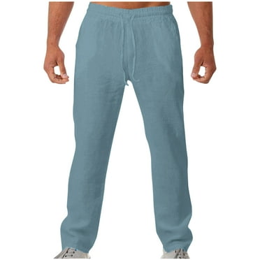 Haoxianjian Pants For Men Baggy Sweatpants Men Men Solid Casual With Pockets Outdoor Elastic Waist Long Pants Trousers Men’S Casual Beach Trousers On Clearance