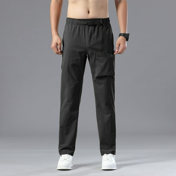 Haoxianjian Pants For Men Black Scrub Pants Men'S Casual Daily Outdoor Beach Loose Lightweight Breathable Pants Pants For Men