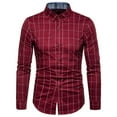 thumbnail image 1 of Haoxianjian Shirts For Men Workout Shirts For Men Men'S Oversized Casual Long Sleeved Plaid Shirt Men'S Loose Fitted Lightweight Long-Sleeve On Clearance, 1 of 1