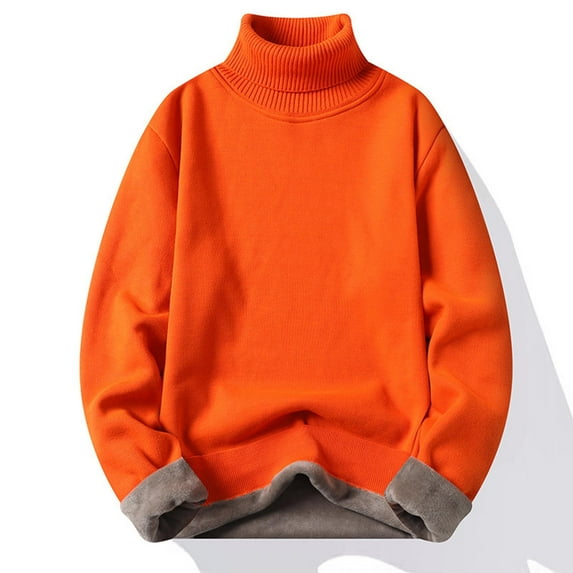 Haoxianjian Sweaters Red Sweater Man Solid Color Knit Choker Sweater Pullover Sweaters With Ribbed On Clearance