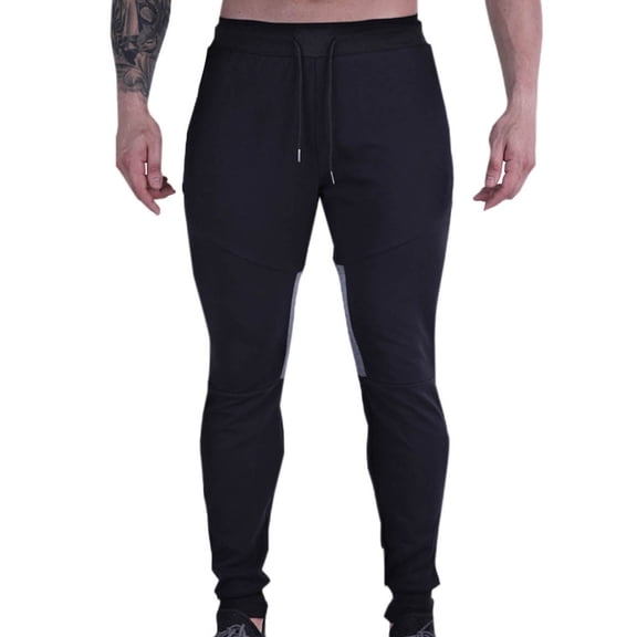 Haoxianjian Sweatpants White Pants Men Men'S Fashion Casual Plicing Drawstring Cuffed Pants Sports Fitness Pants Men Athletic Work Sweatpants