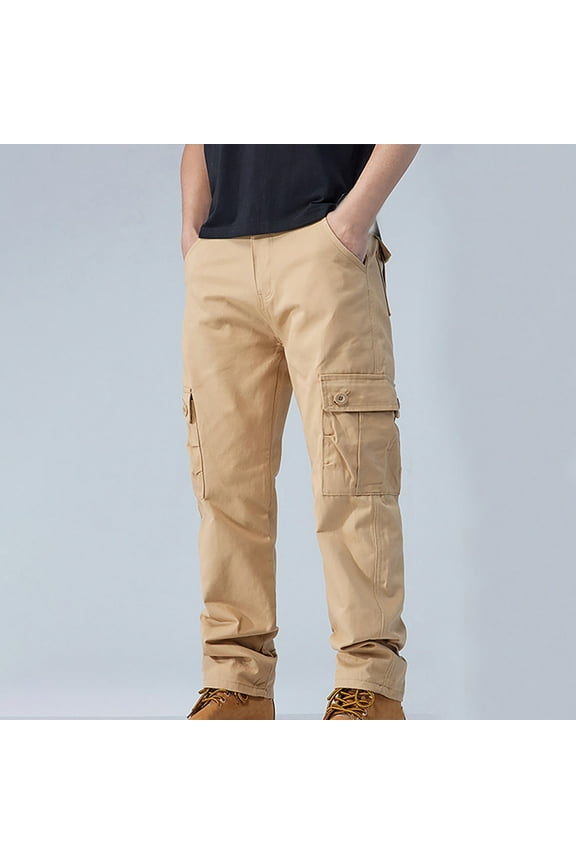 Haoxianjian Wide Leg Jeans Flare Jeans Men'S Trousers Pants Cotton Solid Color Multi-Pocketcargo Pants Work Pants Casual Cargo Pants Straight-Leg Pants Denim Trousers Jeans For Men Boot Cut On Clea