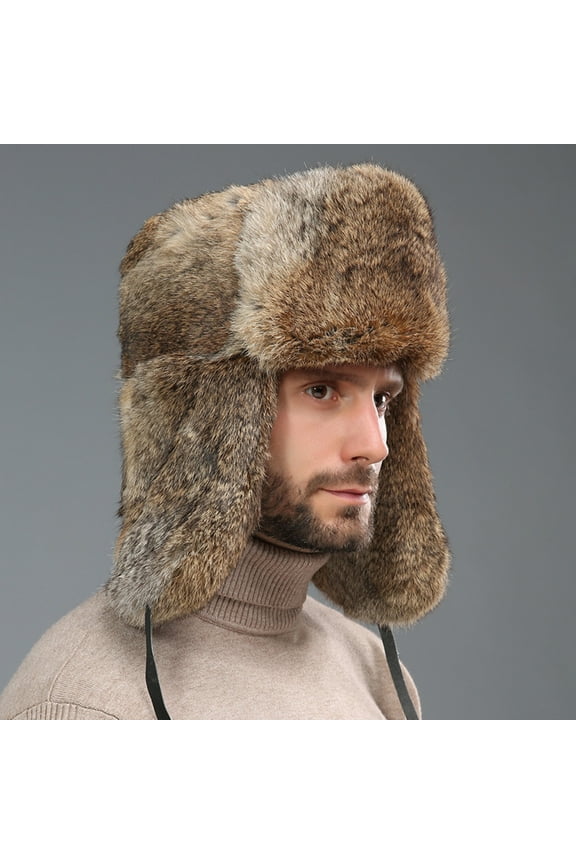 Winter Trapper Hat for Men Windproof Aviators Hats with Ear Flap Warm Linning for Skiing Hunting Outdoor Caps