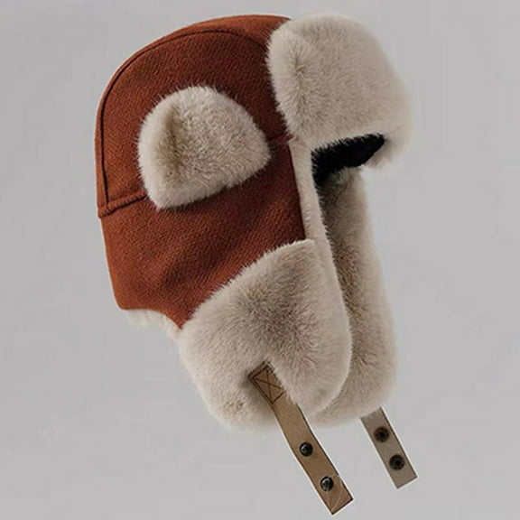 Haoxianjian Winter Trapper Hat for Men Women Windproof Aviators Hats with Ear Flap Warm Linning for Skiing Hunting Outdoor Caps