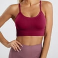 thumbnail image 1 of Haoxianjian Women's Shapewear Underwear v Neck Sports Bra Soft Seamless Brassiere Racerback Yoga Bra Workout Crop Tank Top with Built in Bra, 1 of 5