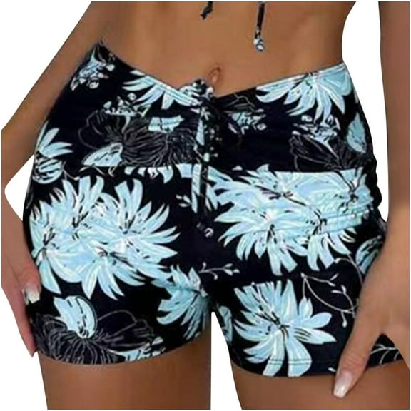 Haoxianjian Women's Swim Shorts Print Swimsuit Bottoms Bathing Suit Swimming Swimsuit Board Short
