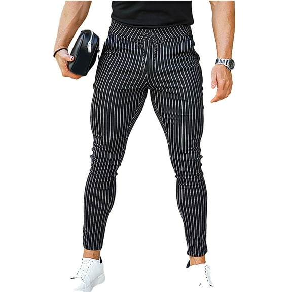 Haoxianjian Work Pants For Men White Pants Men Men'S Summer Straight Leg Daily Thin Casual Business Streak Pants Black Work Pants Men