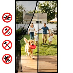 Haoxuan Magnetic Screen Door ,Hands Free Sliding & Patio Doors Net, Pet & Kid Friendly, 38 x 82 Inch