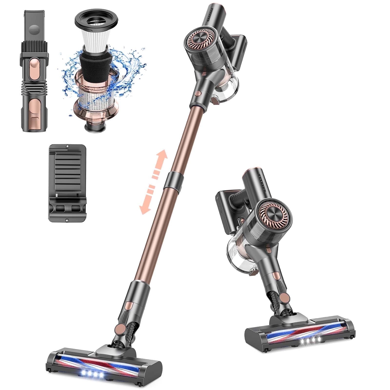 Haoyunduo Cordless Stick Vacuum, Lightweight Cleaner for Hardwood Floors, New