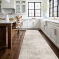 thumbnail image 1 of Haoyunlai 3x12 Hallways Runner Rugs: Soft Kitchen Rug Non-slip Floor Mat With Rubber Backing Washable Non Shedding Beside Carpet For Bedroom Abstract Home Decor Runner(3x12 Beige/cream, 1 of 8