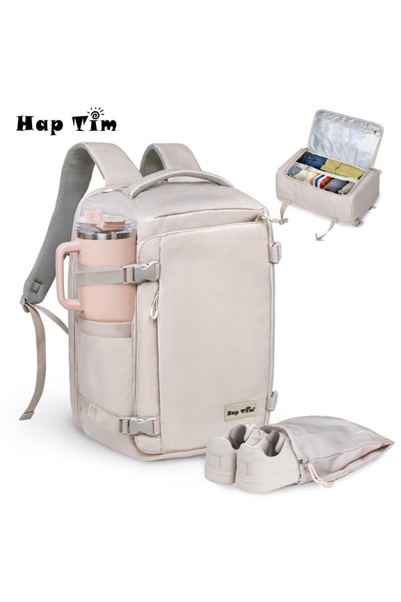 Hap Tim Bucksack Men's Hand Luggage Backpack School Backpack Teenager Laptop Backpack Travel Backpack Large Waterproof with Shoe Compartment Robust Daypack for Weekend Trips Hiking Camping (KK)