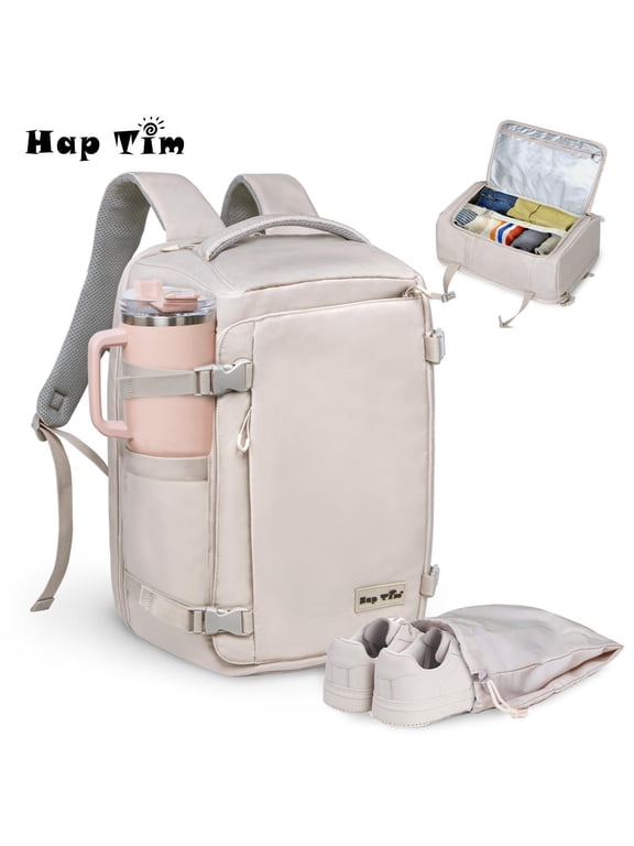 Hap Tim Bucksack Men's Hand Luggage Backpack School Backpack Teenager Laptop Backpack Travel Backpack Large Waterproof with Shoe Compartment Robust Daypack for Weekend Trips Hiking Camping (KK)