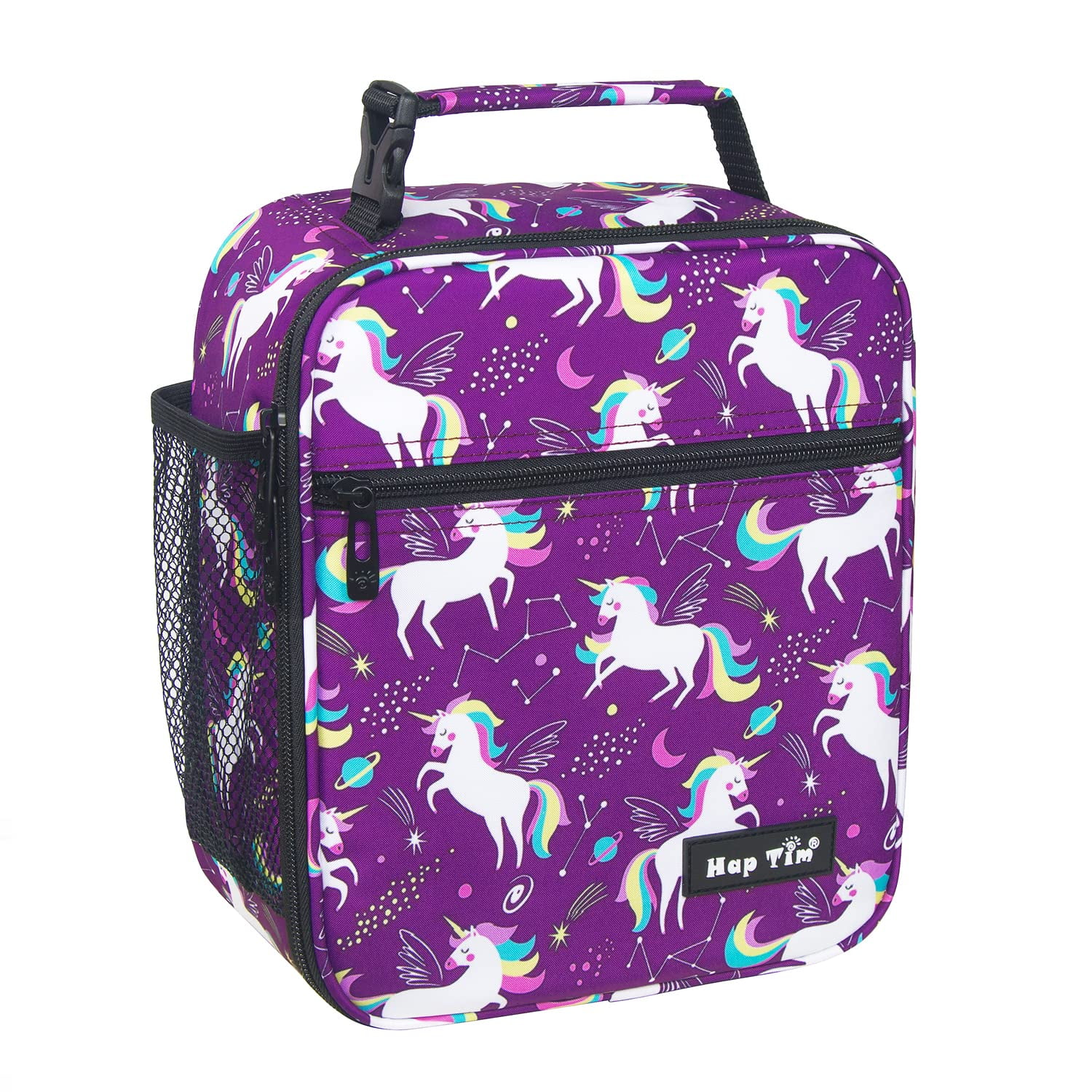 MIER Kids Lunch Bag Insulated Toddlers Lunch Cooler Tote, Purple Unicorn