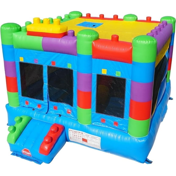 Hapcap Semi Commercial Inflatable Bounce House with Built in Slide,for Big Kids Outdoor Backyard Party,with Air Blower