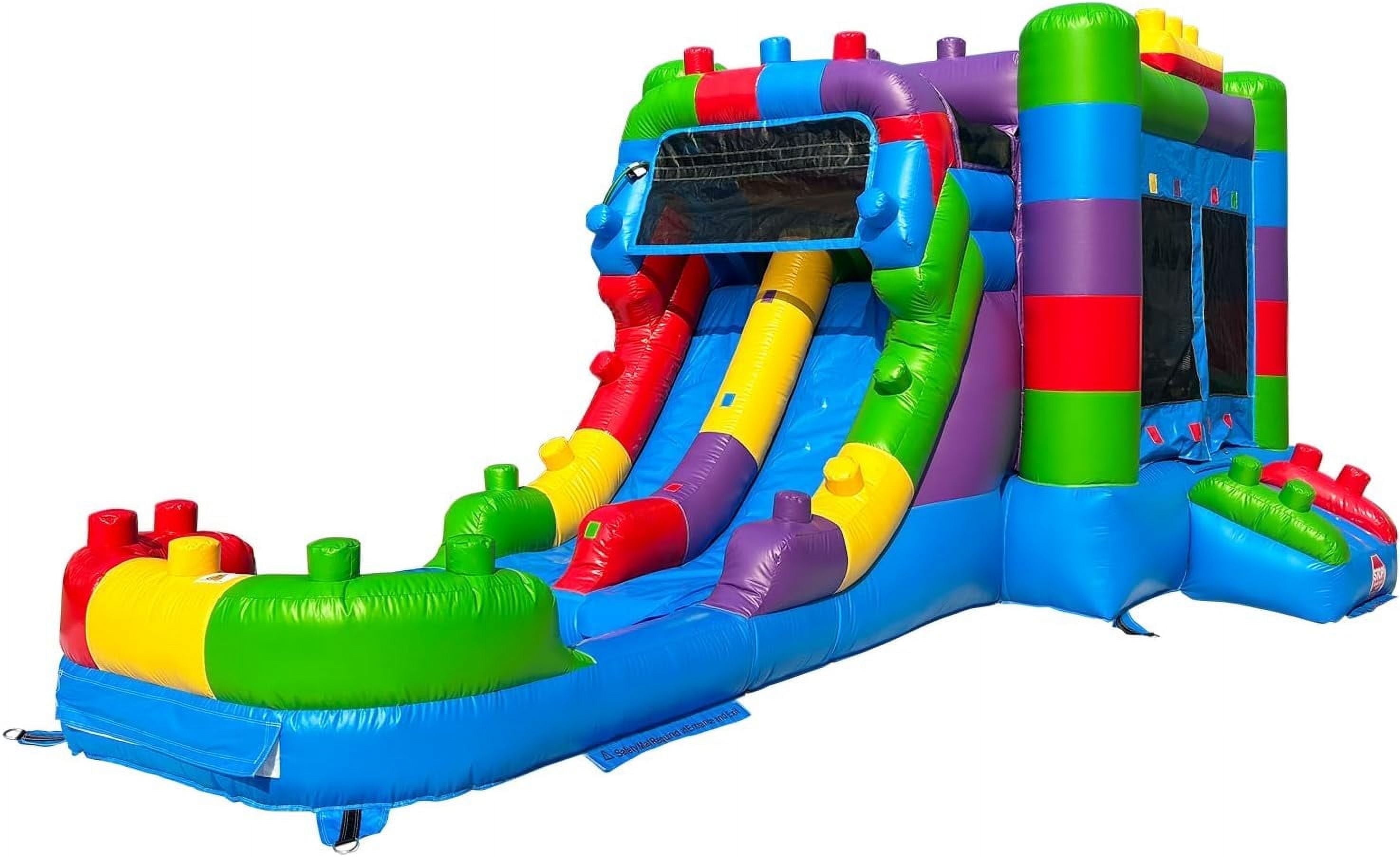 Hapcap Commercial Inflatable Bounce House with Water Slide Pool,Outdoor, Backyard Party