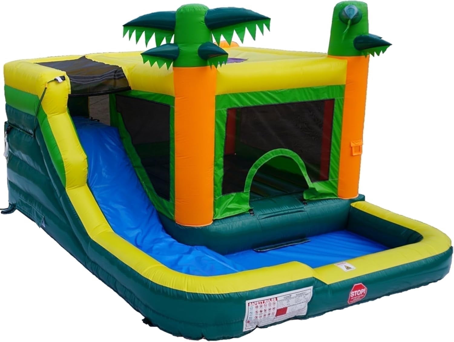 Hapcap PVC Inflatable Water slide Bounce House w/Pool, 15' x 13' x 9.4',Semi Commercial,Includes Blower
