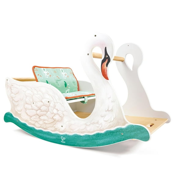 Hape: 2-in-1 Swan Seat - Baby Rocking Bassinet Cradle Converts To ...