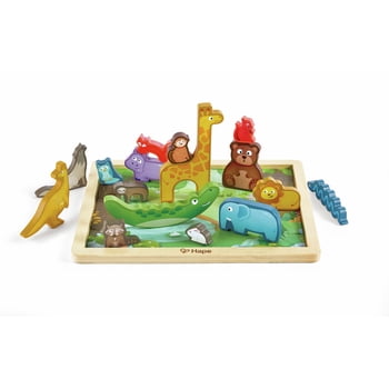 Hape Animal Kingdom Puzzle Set with 16 Animals