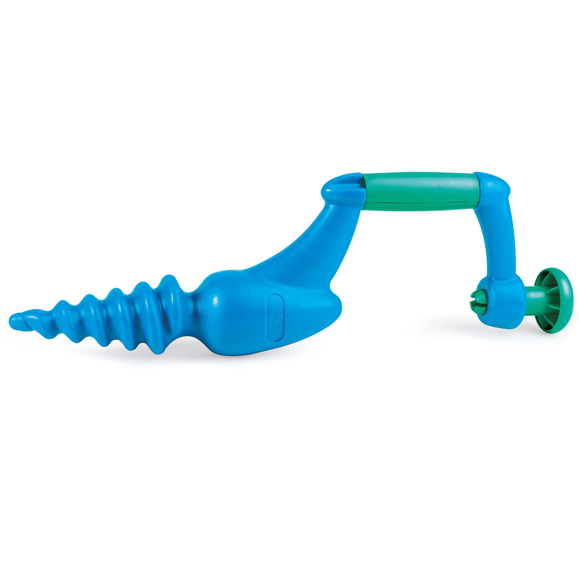 Hape: Driller - Blue - Sand & Beach Toy, Outdoor Construction Pretend Play, Drill & Bore Holes Into Sand & Dirt, Crank Turn, Kids & Toddler Ages 2+