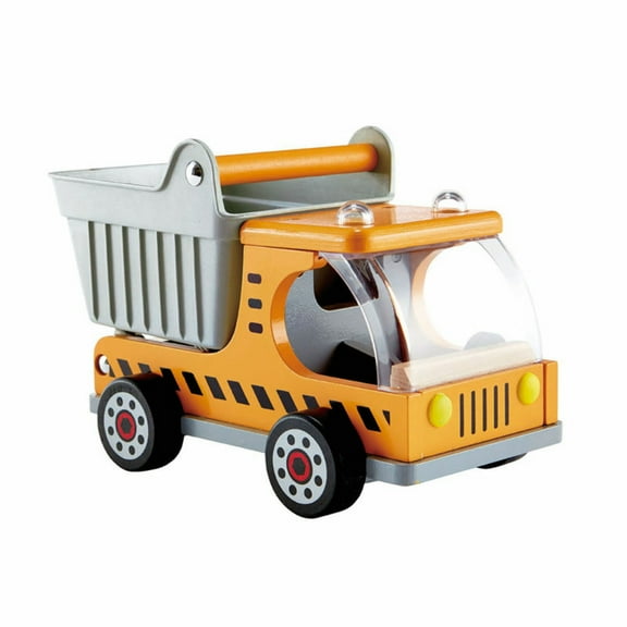 Hape Dumper Truck Construction Vehicle Toy in Yellow, Toddler & Children