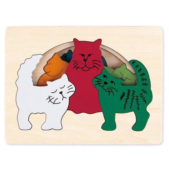 Hape E6511 George Luck Cats Jigsaw