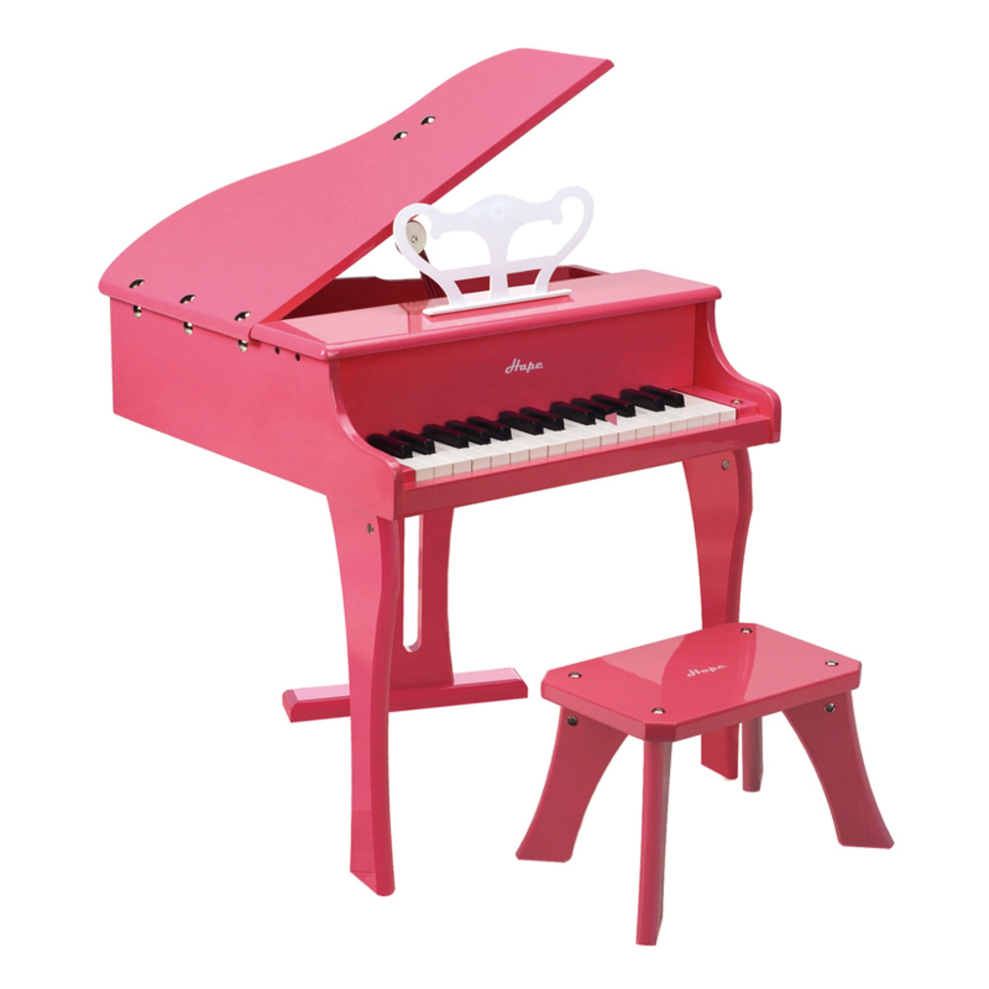 Hape Happy 30 Key Grand Piano with Bench in Pink, Preschool & Kids 