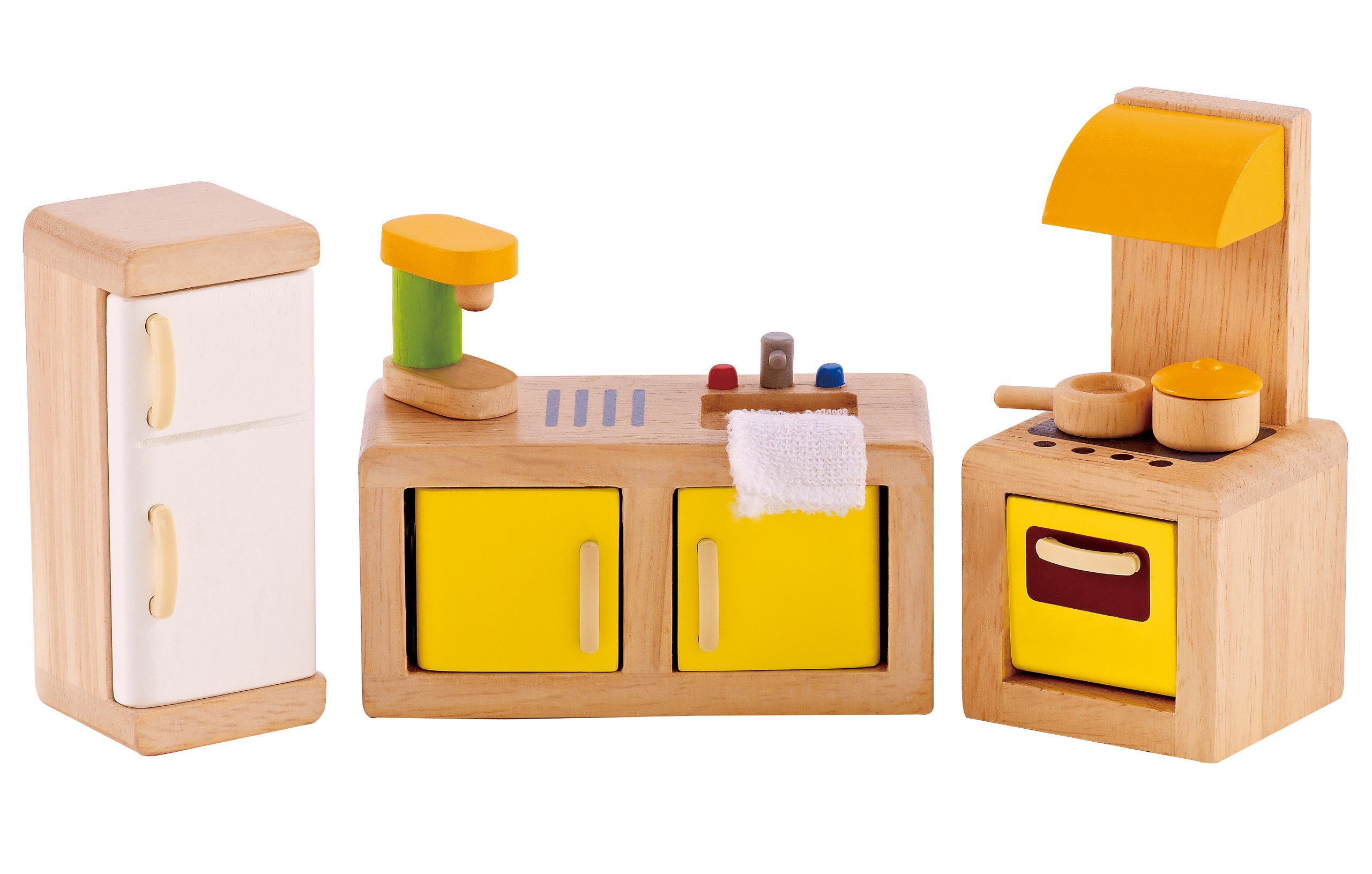 Hape - Happy Family Doll House - Furniture - Kitchen - Happy Family Multi-Colored