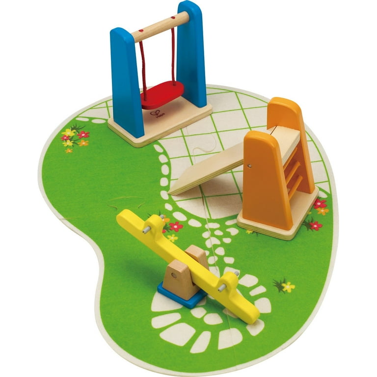 HAPE ドールハウス＋家具＋人形 HaPe All Seasons Wooden Dollhouse Playset, Furnished, 3-Story