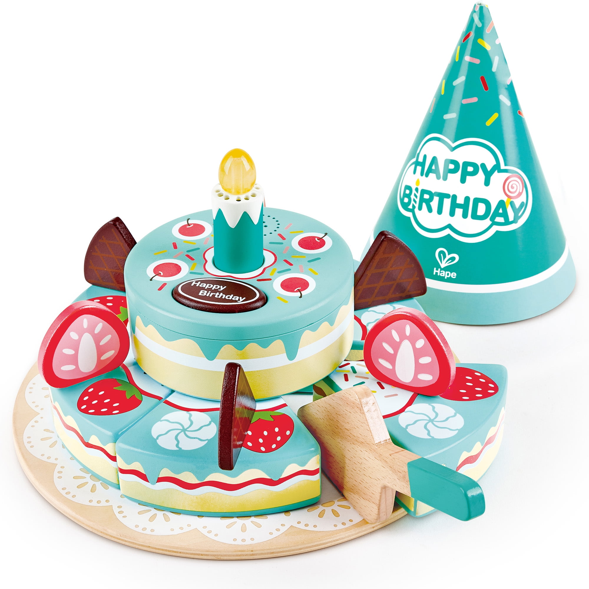HAPE Kids Play Pretend Set Food - Interactive Birthday Cake Toy