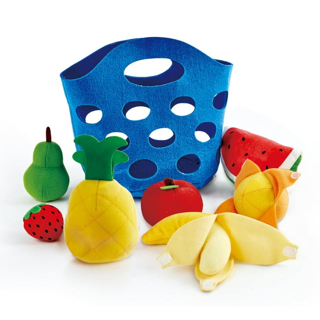 Hape Kitchen Fruit Basket Food Playset, 8 Pieces