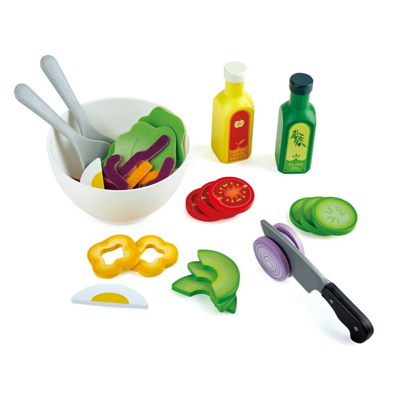 Hape Kitchen Healthy Salad Food Playset, 39 Pieces