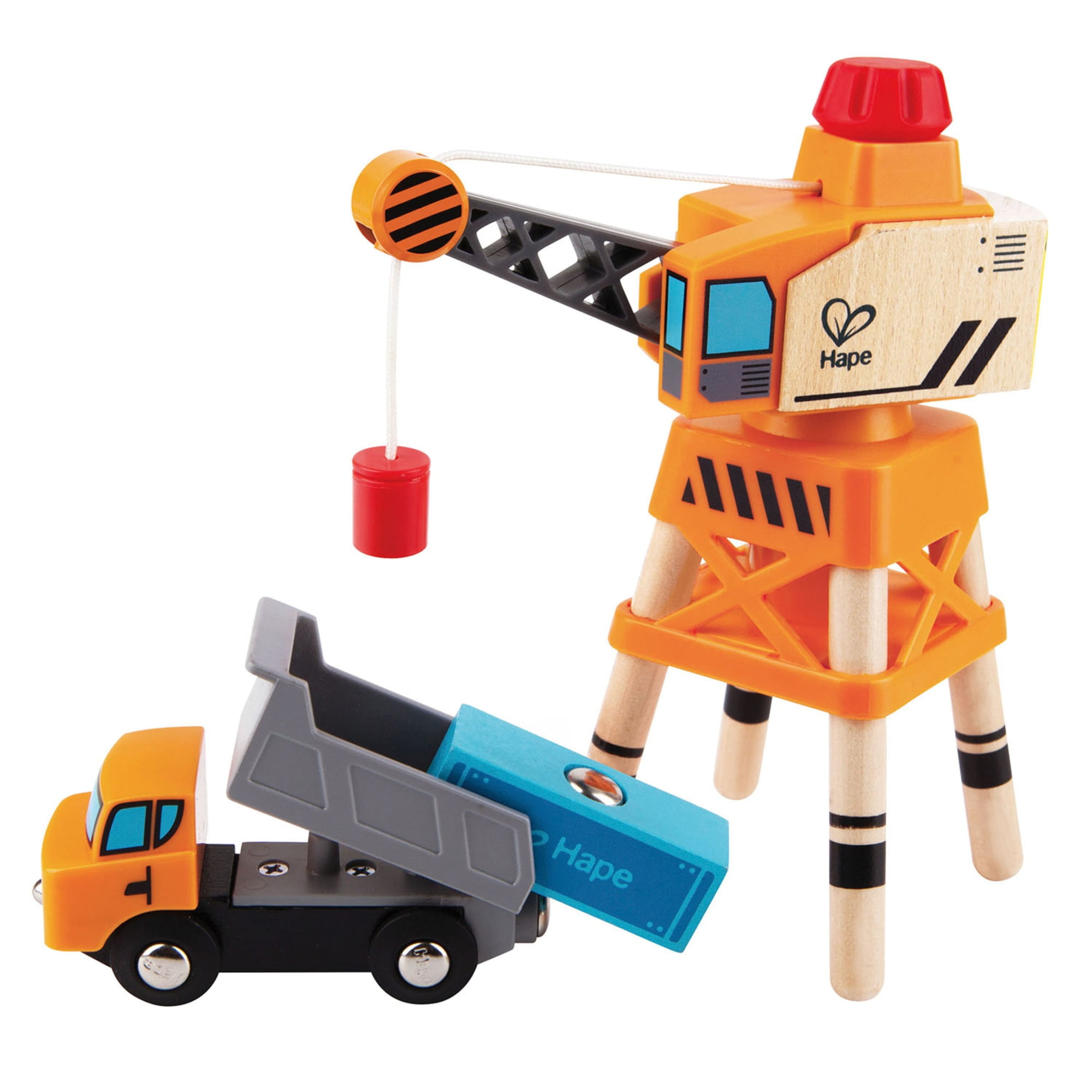 Hape crane best sale lift playset