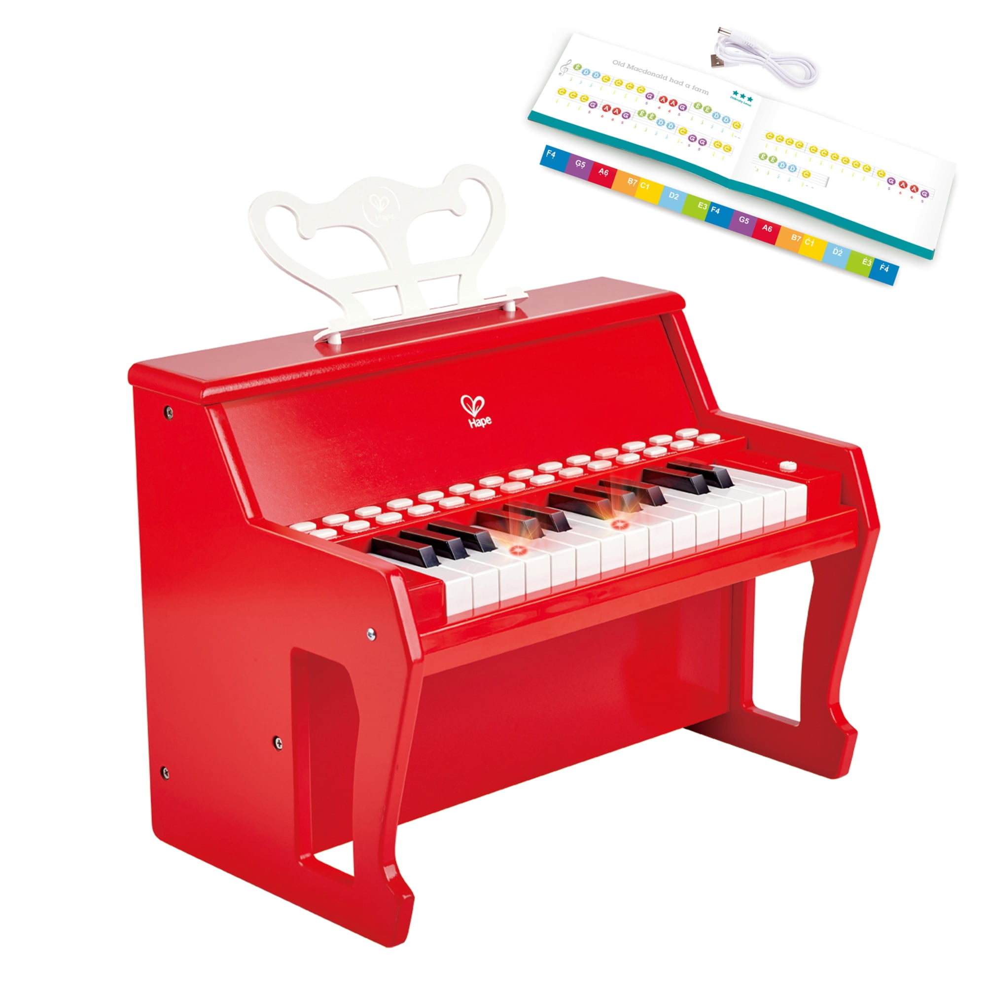 Hape Toys Playful Piano Red Wooden Happy Grand Piano for Toddlers &  Children, 1 Piece - Kroger