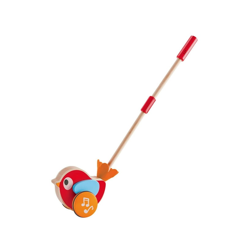 Hape Lilly Musical Push-Along Wooden Toddler Toy, Baby