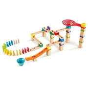 Hape Marble Run DIY Wood Building Racetrack, 81 Pieces