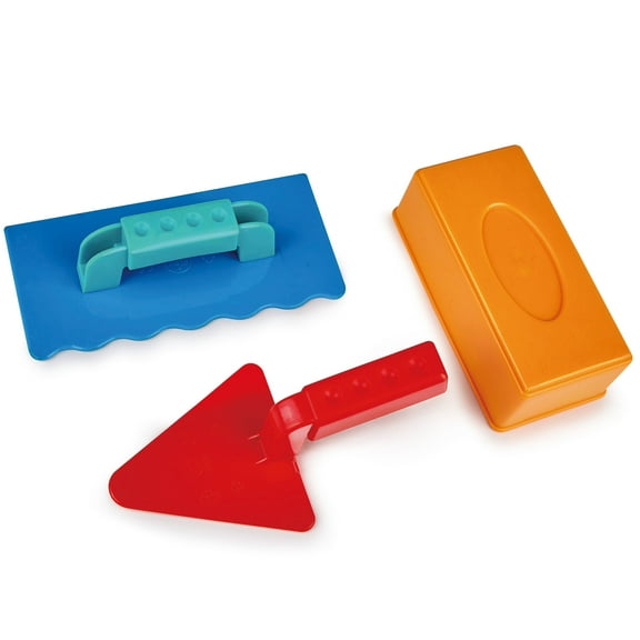 Hape: Master Bricklayer Set - 3pc Sand Castle Building Playset, Beach Toy, 2 Trowels & Brick Mold, Outdoor & Water Activity, Kids & Toddler Ages 18mo+
