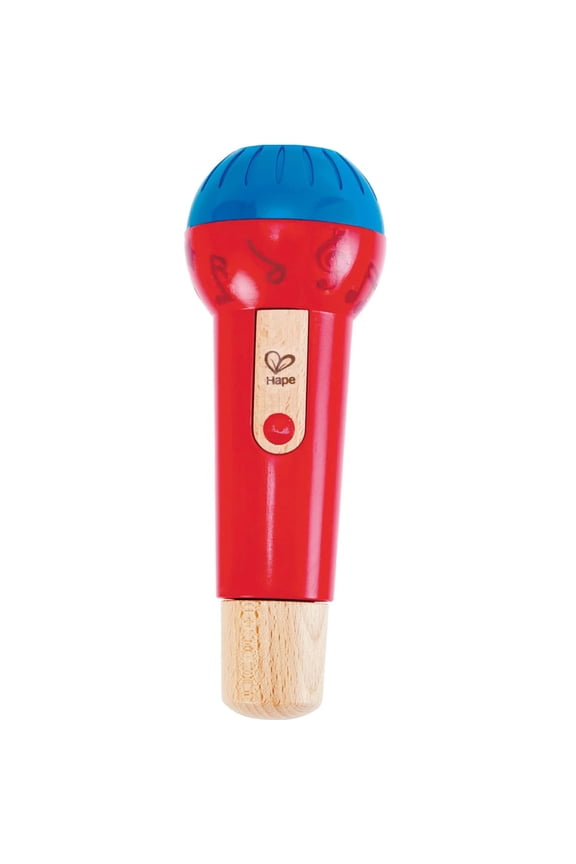 : Mighty Echo Microphone - Red & Blue - Voice Amplifying & Singing Toy, Battery Free, Echo Effect, Music Instrument, Toddler & Kids Age 1+