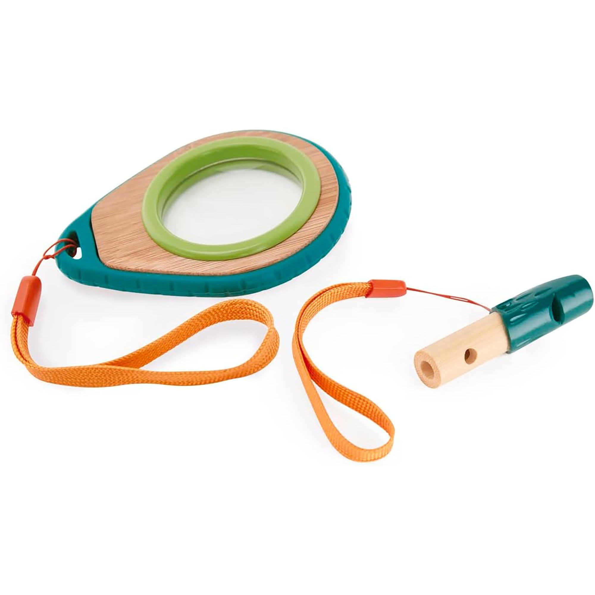 Hape: Nature Fun - Detective Set- Magnifying Glass \u0026 2 Tone Whistle, Bamboo \u0026 Plant Plastic, Outdoor Playset, Nature Exploration Toy, Kids Ages 3+