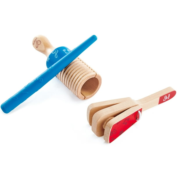 Hape: Percussion Duo - Wooden Clapper & Guiro Hand Musical Instruments ...