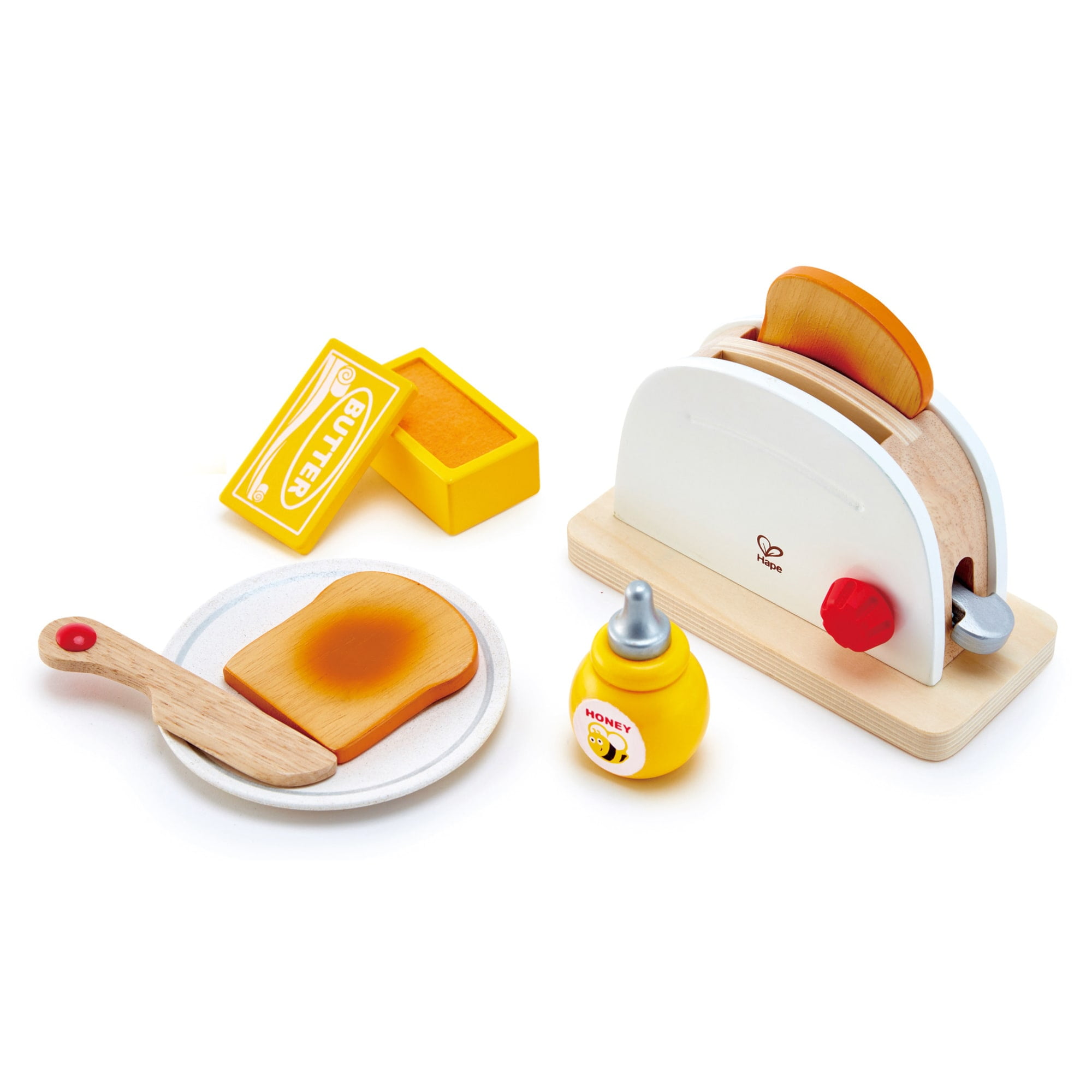 Wooden Play Pop Up Toaster Set Toys, Wooden Play Food and Kids Play Kitchen  Accessories, Toys Gift for Toddlers Girls & Boys