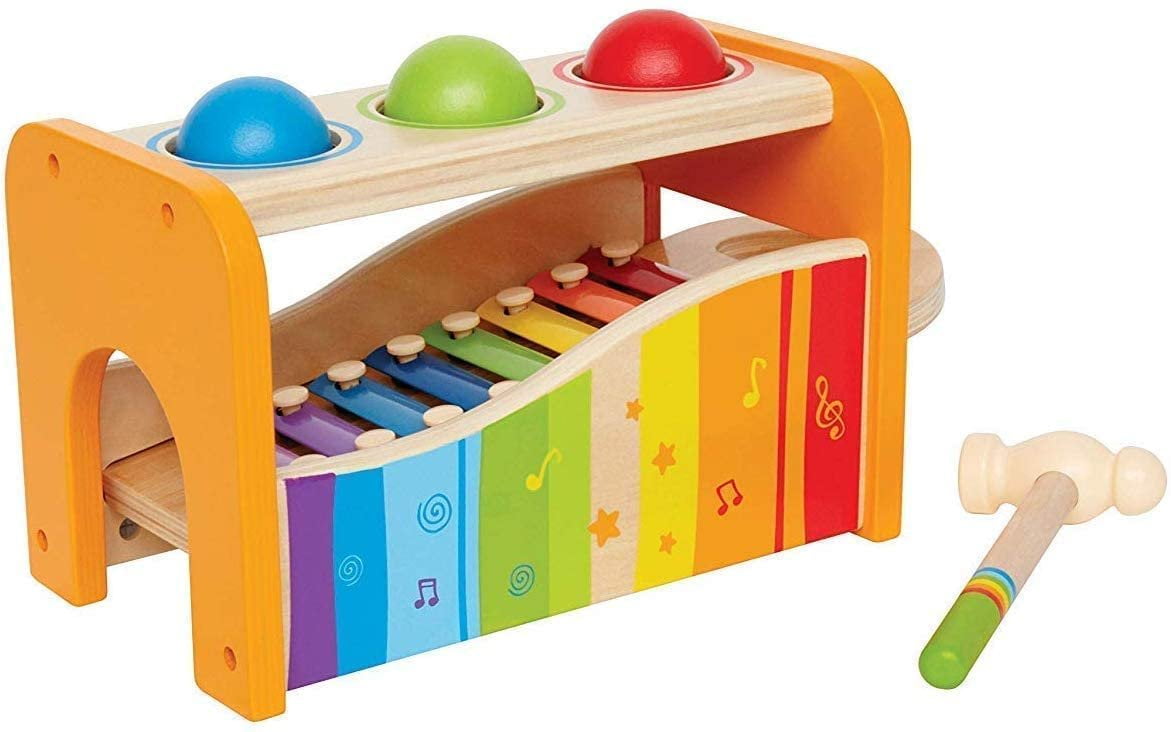 Hape wooden pound store and tap bench