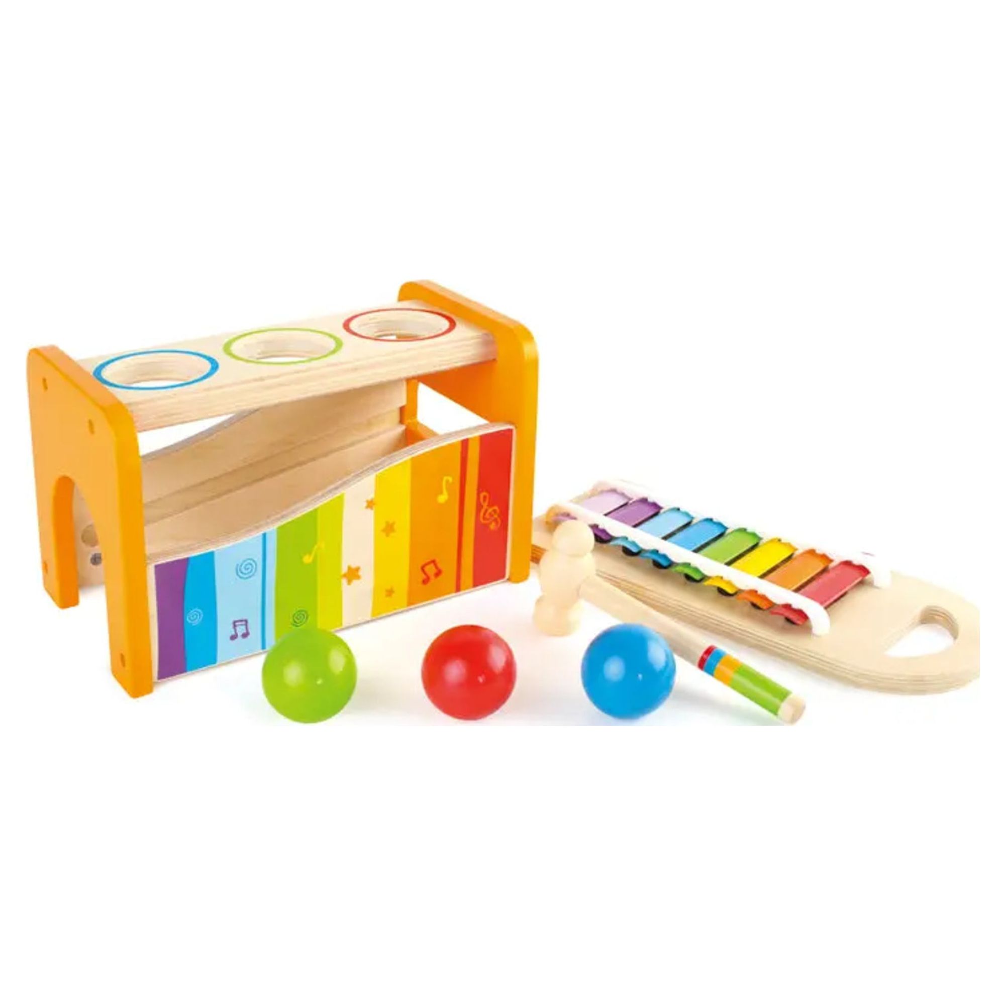 Hape Pound & Tap Bench with Slide Out Xylophone, Musical Toy for Toddlers - image 1 of 5