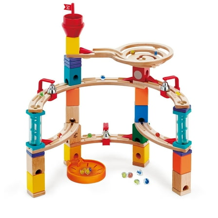 Hape Quadrilla Wooden Marble Run Construction, Castle Escape, 102 Piece Set