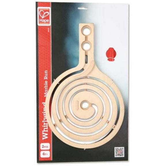 Hape Quadrilla Wooden Marble Run Construction The Luge Wooden Marble Run Add-On Set, 2 Pieces