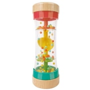 Hape Rainbow Stick Shake Beaded Raindrops, Infant Sensory Rattle Toy, Unisex Child Ages 0M+, Plastic