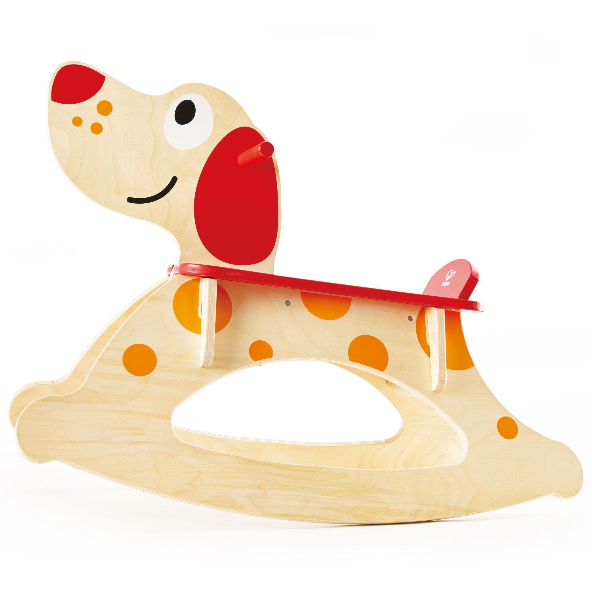 Hape Rock and Ride Kids Wooden Rocker Puppy Ride On Toy w Hape Rock and Ride Kids Wooden Rocker Puppy Ride On Toy w