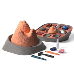 Hape: Science Can - America Wave Gemstone Dig Kit - Geo Sciences Experiment, 4 pc Mining Tools, 8 Stones, 2 Mining Models, Play & Learn, Kids Ages 6+