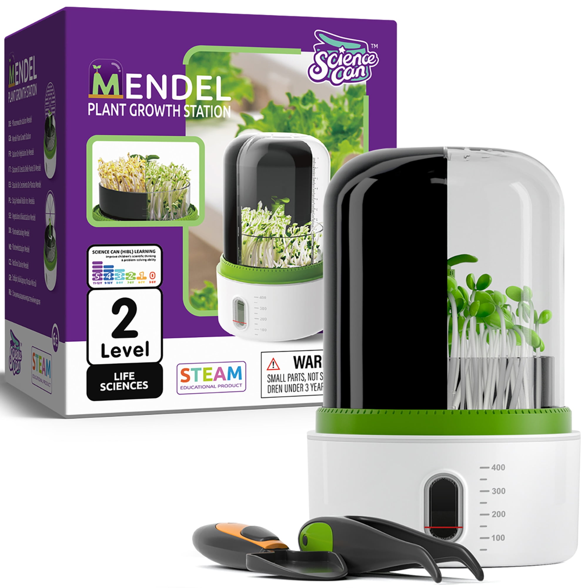 Mendel Two-Level Green and White Plant Growth Station
