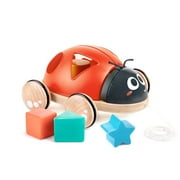 Hape Shape Sorter Pull-Along Ladybug Wooden Toddler Toy, Ages 12 mo+