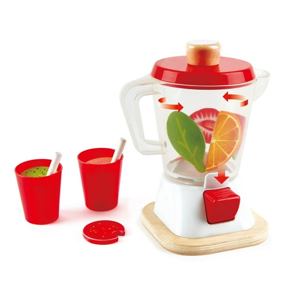 Hape Smoothie Blender Wooden Kitchen Accessory Playset, Childrens Pretend Play Toy